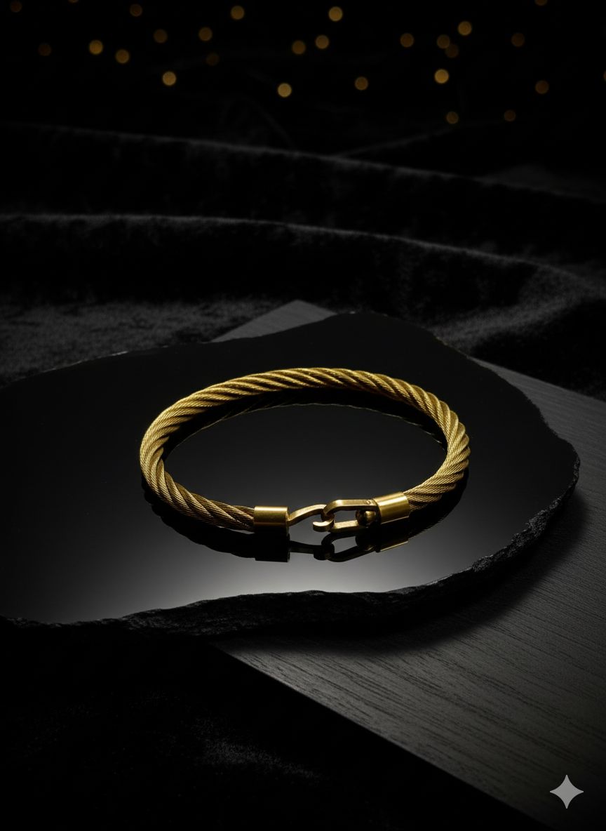 Golden Wire Cuff